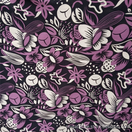 Flower Printing Single Jersey 100% Rayon Fabric